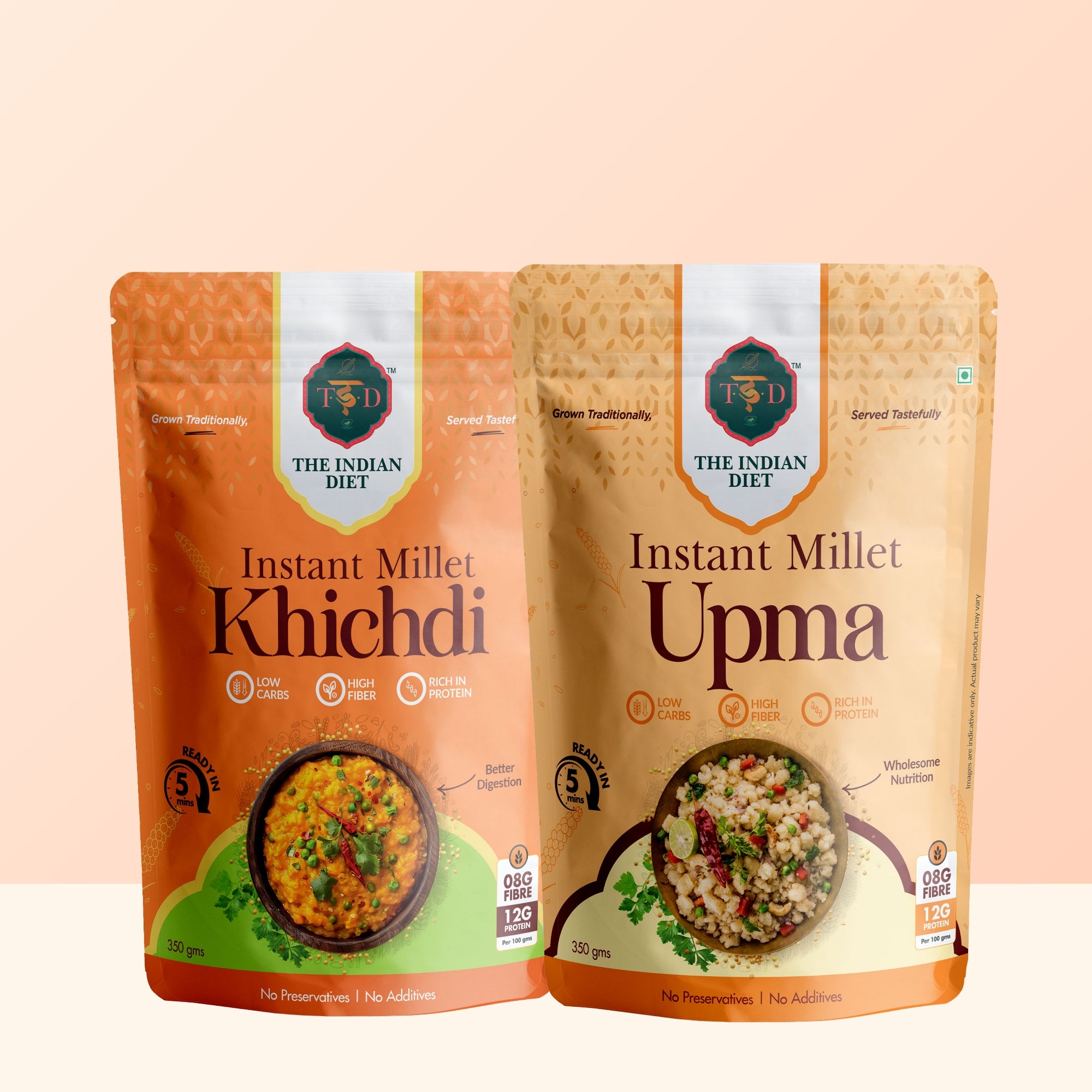 Ready-to-Cook Multi Millet Instant Millet Upma & Khichdi Combo